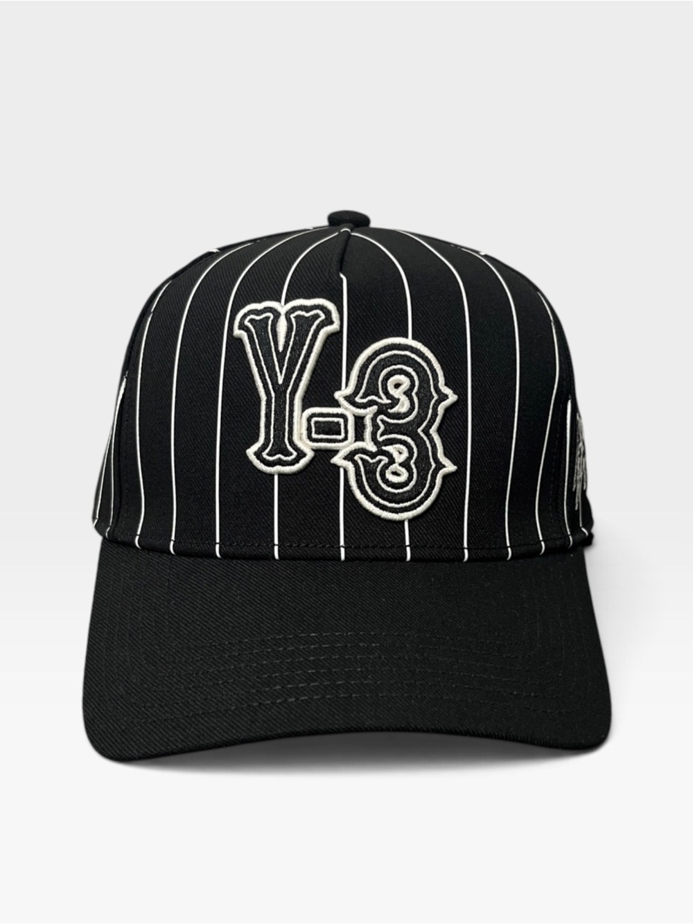 Adidas Y-3 Yohji Yamamoto Pinstripe Logo Baseball Hat Men’s Cap OSFW 56cm NWT